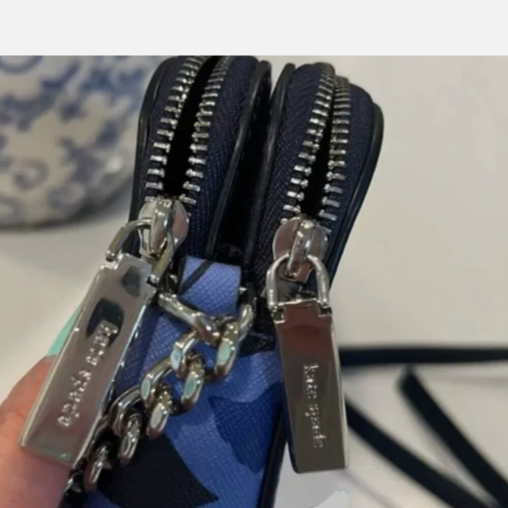 Kate Spade NWOT New York Staci Nouvaeu Bloom Small Double Zip Crossbody - Picture 3 of 8